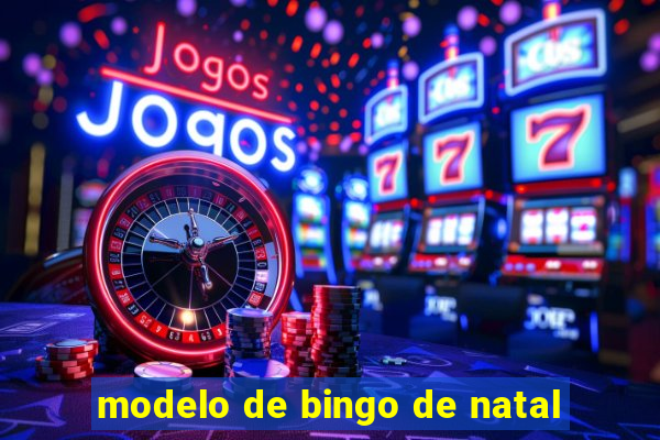 modelo de bingo de natal